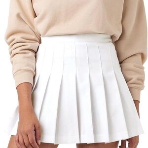 White Pleated Tennis Skirt